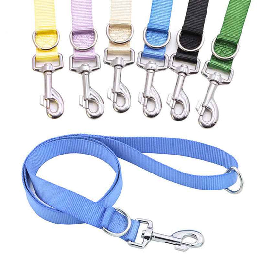 Flat Rope Nylon Dog Leash – For Small, Medium & Large Dogs (M & L Width)