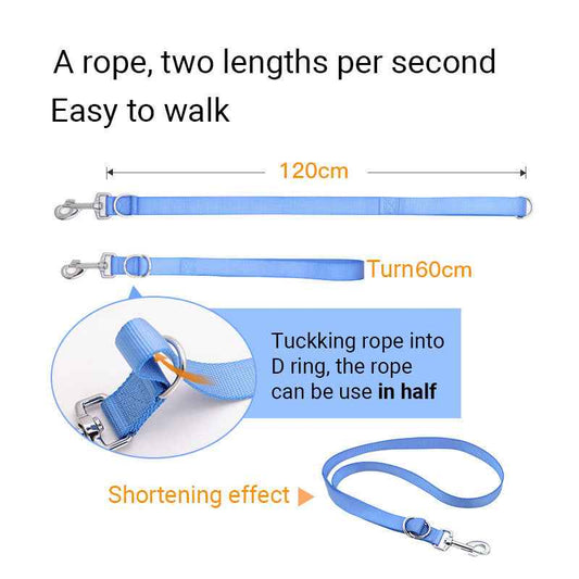 Flat Rope Nylon Dog Leash – For Small, Medium & Large Dogs (M & L Width)