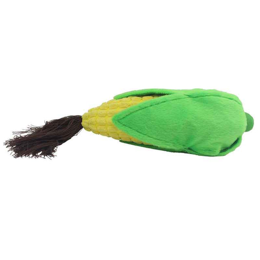 Plush Squeaky Pet Toys – Fruit & Vegetable Shapes for Dogs & Cats (Cactus, Corn, Eggplant)