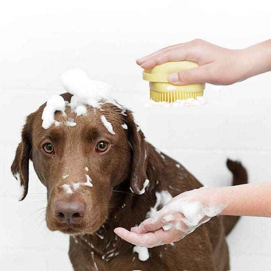 Silicone Pet Bath Massage Glove – Grooming Brush for Dogs & Cats