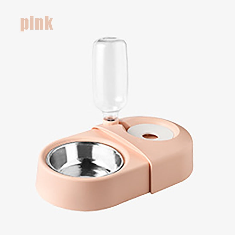 Pet Bowl & Automatic Water Fountain – Anti-Spill Feeder for Dogs & Cats