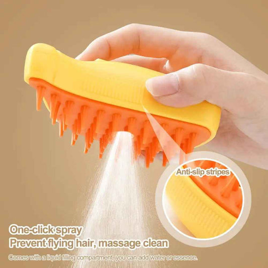 Banana Shape Steam Pet Grooming Brush