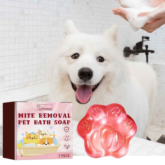 Pet Grooming Soap for Dogs & Cats – Anti-Mite, Itch Relief & Coat Care