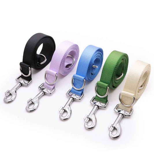 Flat Rope Nylon Dog Leash – For Small, Medium & Large Dogs (M & L Width)