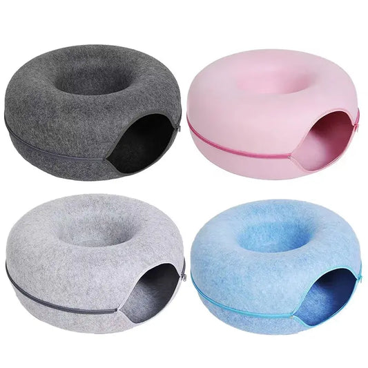 Cat Donut Bed tunnel and nest from PawCentral