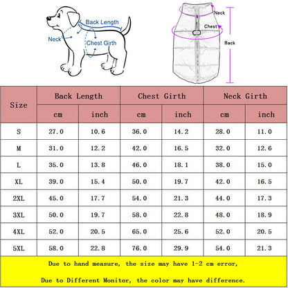 Waterproof Zipper Dog Jacket – Autumn & Winter Coat for Small, Medium & Large Dogs