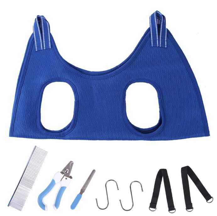 Pet Grooming Hammock with Nail Trimming Kit – For Cats & Small-Medium Dogs