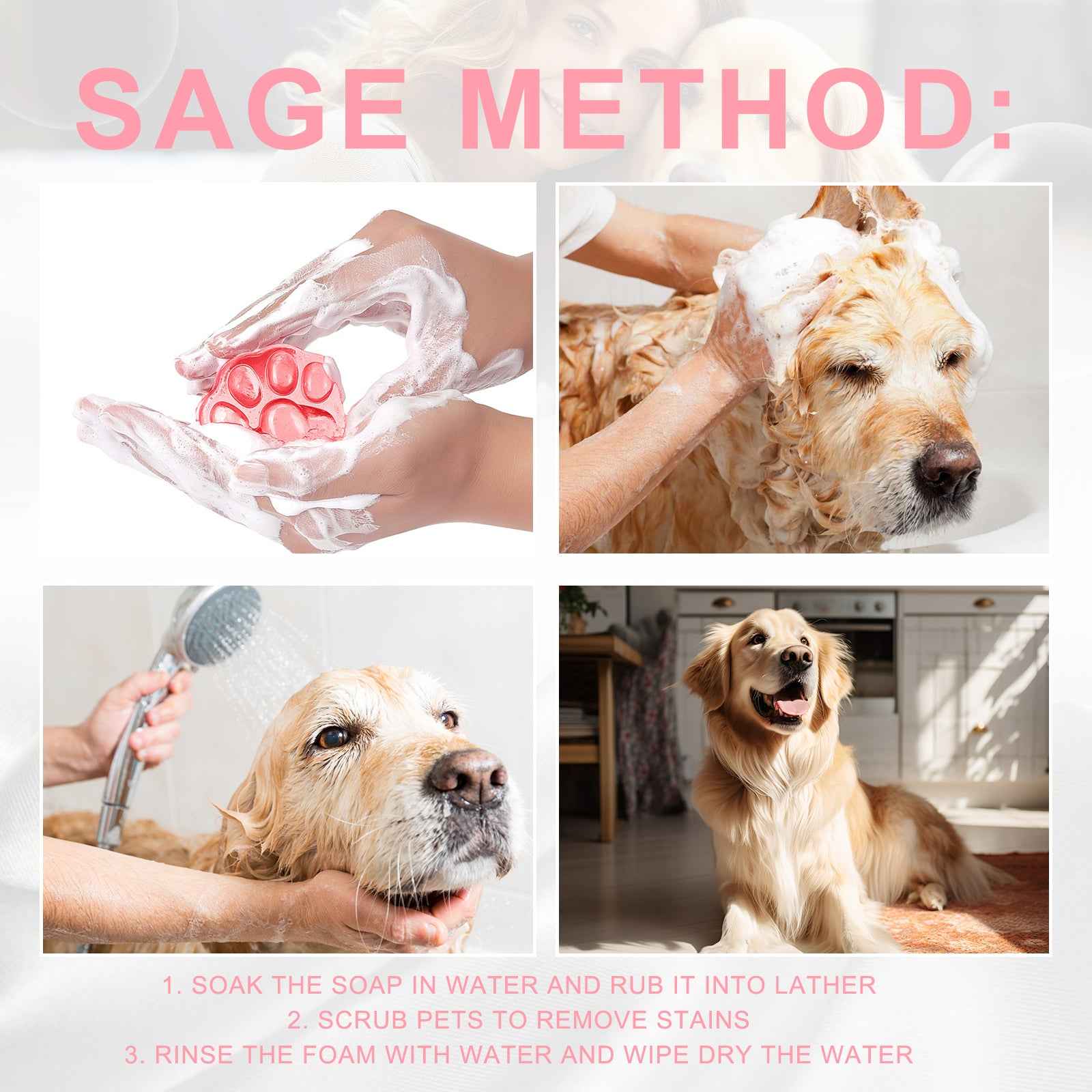 Pet Grooming Soap for Dogs & Cats – Anti-Mite, Itch Relief & Coat Care