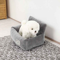 Foldable Pet Car Seat Booster Bed – Safe Travel Carrier for Cats & Small Dogs