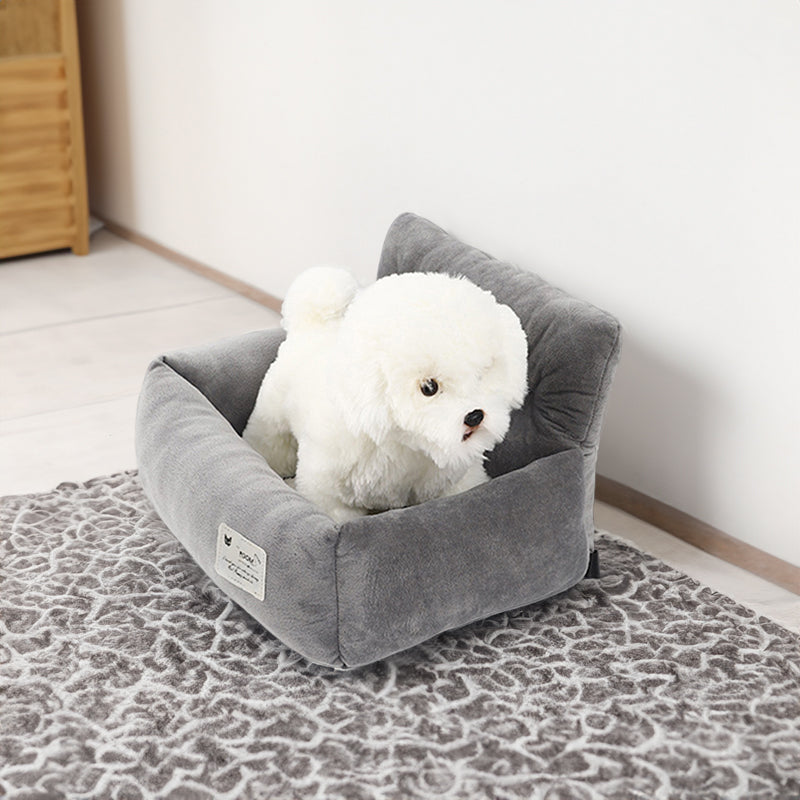 Foldable Pet Car Seat Booster Bed – Safe Travel Carrier for Cats & Small Dogs
