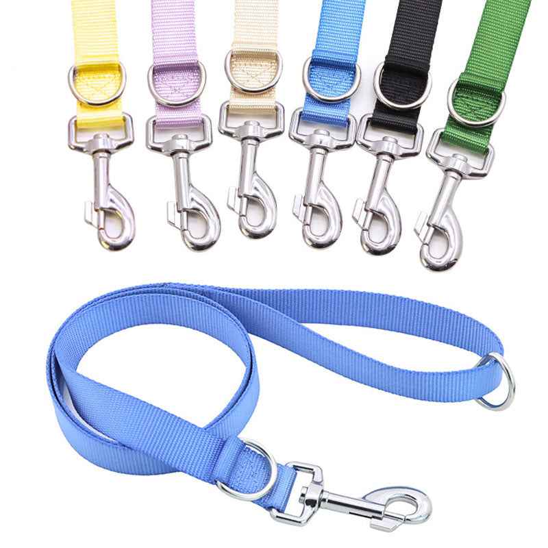 Flat Rope Nylon Dog Leash – For Small, Medium & Large Dogs (M & L Width)