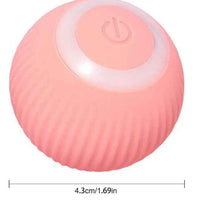 USB Charging Automatic 360 Degree Automatic Pet Rolling Ball For Puppy Cats Kitten - Pink