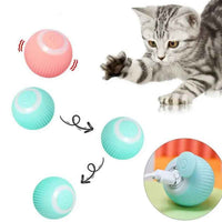 USB Charging Automatic 360 Degree Automatic Pet Rolling Ball For Puppy Cats Kitten - Pink