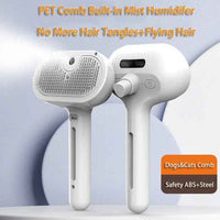 Dog/Cat Comb Self Cleaning Pets Hair Remover Brush with Comb Built-in Mist Humidifier