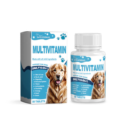 Pet Multivitamin Tablets for Dogs & Cats – Daily Health & Nutritional Supplement