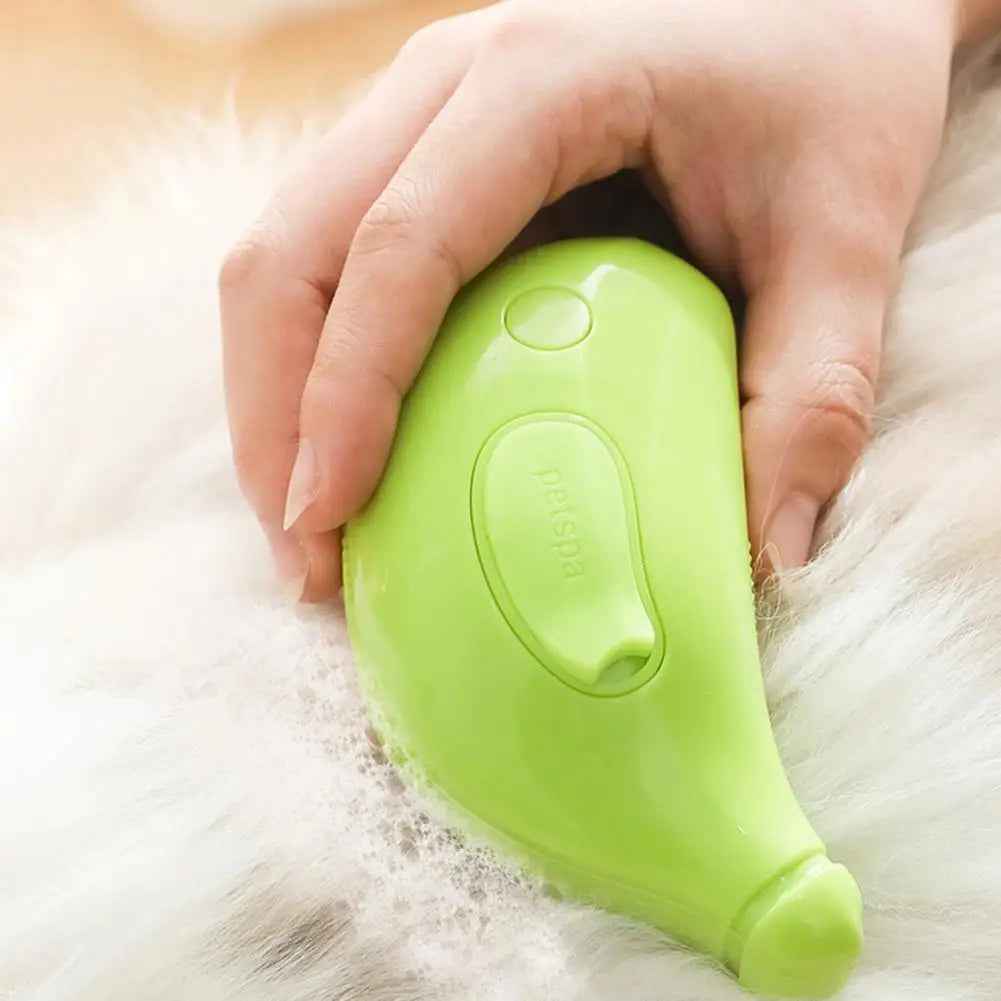 Banana Shape Steam Pet Grooming Brush