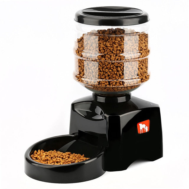 Automatic Pet Feeder with LCD Screen & Voice Recording – 5.5L Food Dispenser for Dogs & Cats