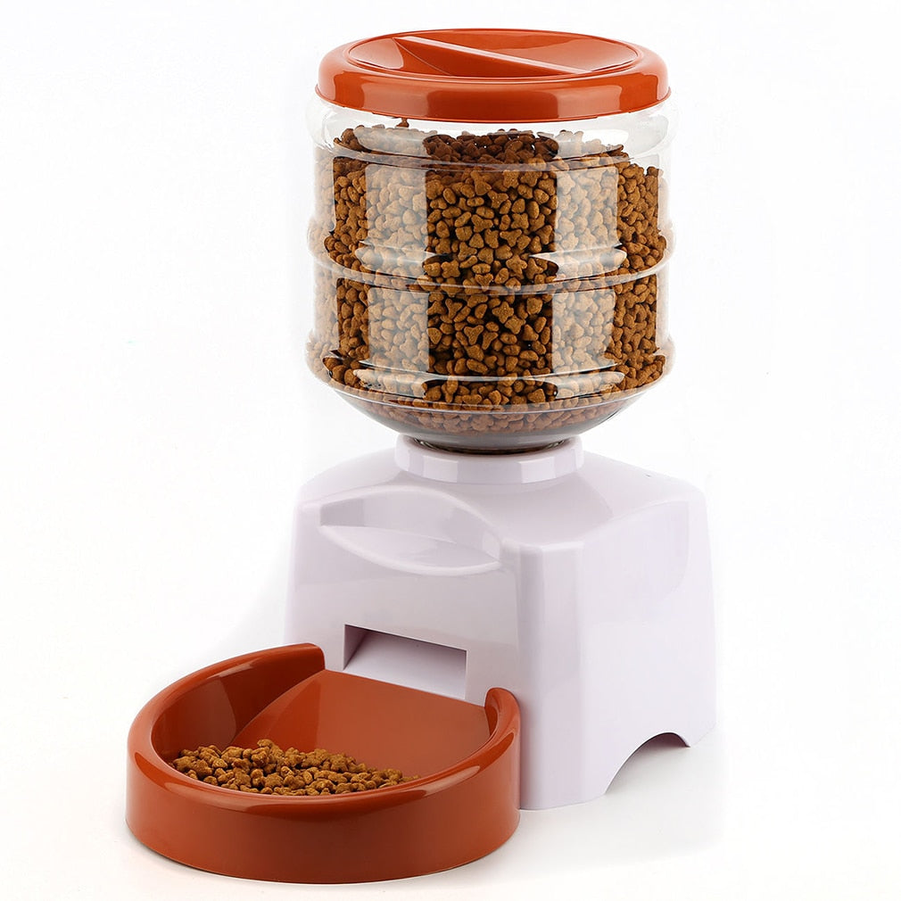 Automatic Pet Feeder with LCD Screen & Voice Recording – 5.5L Food Dispenser for Dogs & Cats