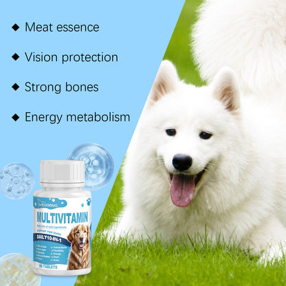 Pet Multivitamin Tablets for Dogs & Cats – Daily Health & Nutritional Supplement