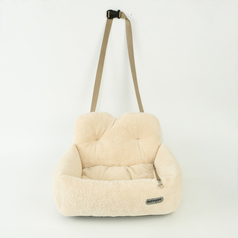 Foldable Pet Car Seat Booster Bed – Safe Travel Carrier for Cats & Small Dogs