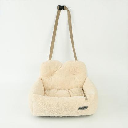 Foldable Pet Car Seat Booster Bed – Safe Travel Carrier for Cats & Small Dogs