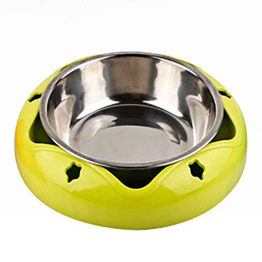 Stainless Steel Non-Slip Pet Bowl – Food & Water Feeder for Dogs & Cats