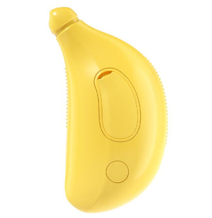 Banana Shape Steam Pet Grooming Brush – Hair Removal & Massage for Cats & Dogs