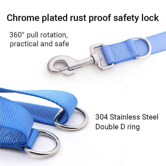 Flat Rope Nylon Dog Leash – For Small, Medium & Large Dogs (M & L Width)