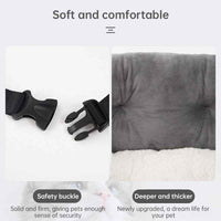 Foldable Pet Car Seat Booster Bed – Safe Travel Carrier for Cats & Small Dogs