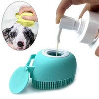 Silicone Pet Bath Massage Glove – Grooming Brush for Dogs & Cats