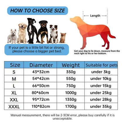 Soft Fleece Pet Bed with Waterproof Base – For Cats & Dogs (S to XXXL)