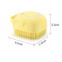 Silicone Pet Bath Massage Glove – Grooming Brush for Dogs & Cats