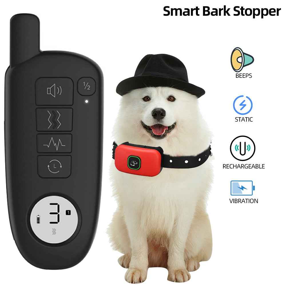 Dog Training Collar with Remote – 1000ft Range, Waterproof, Beep/Vibration/Shock for Small, Medium & Large Dogs