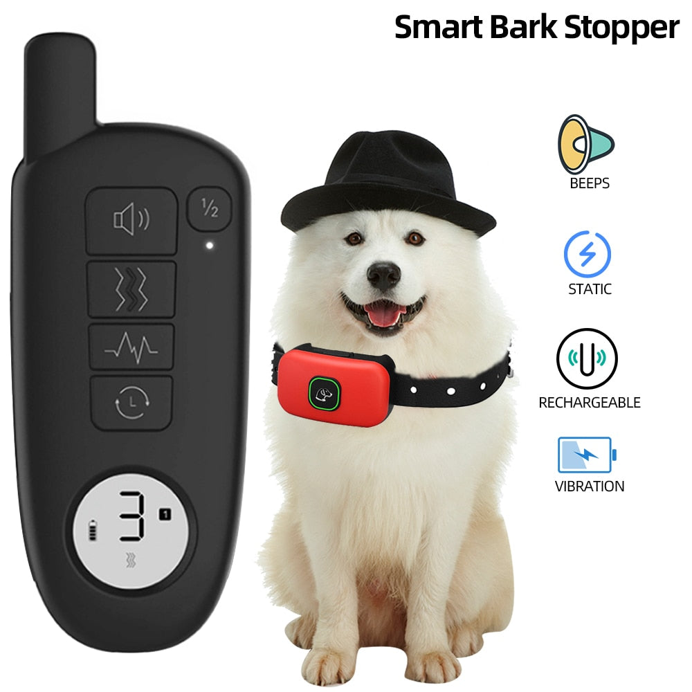 Dog Training Collar with Remote – 1000ft Range, Waterproof, Beep/Vibration/Shock for Small, Medium & Large Dogs