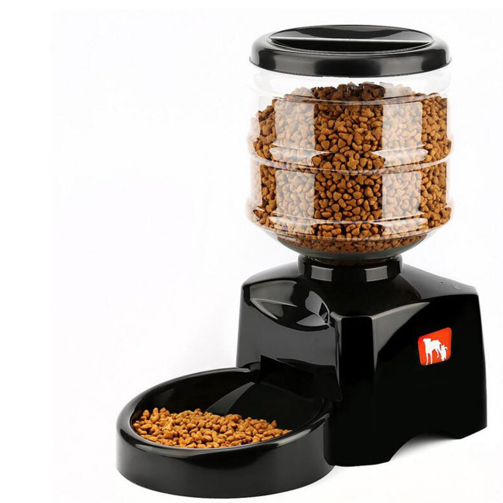 Automatic Pet Feeder with LCD Screen & Voice Recording – 5.5L Food Dispenser for Dogs & Cats