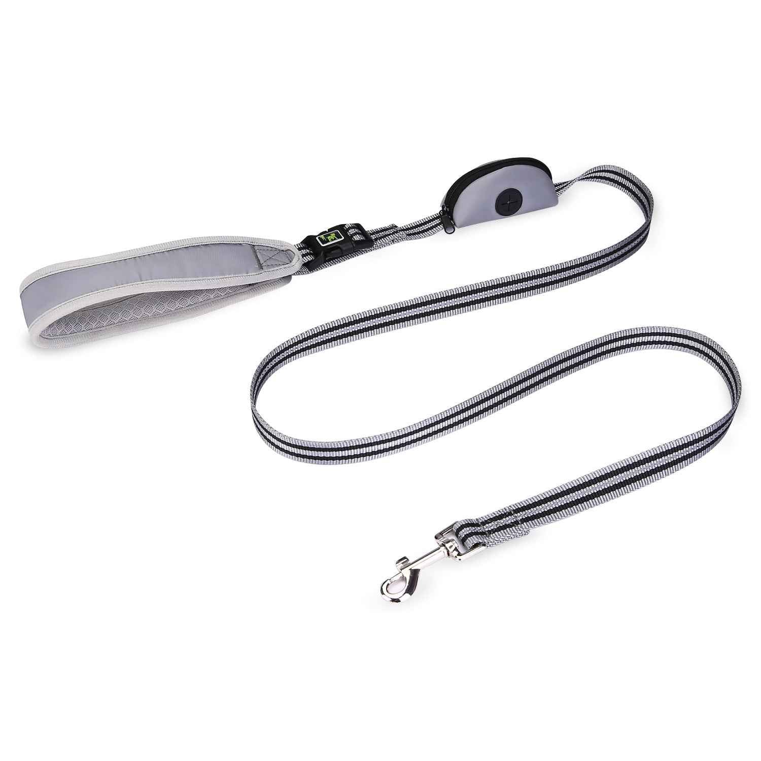 Reflective Nylon Dog Leash 150cm – With Waste Bag Dispenser for All Dog Sizes
