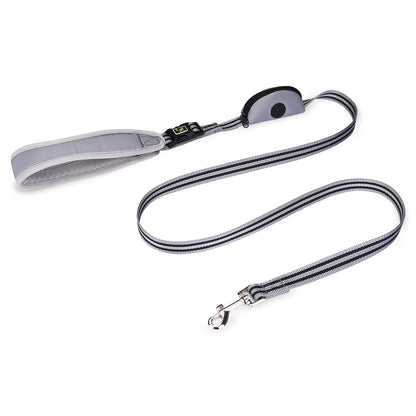 Reflective Nylon Dog Leash 150cm – With Waste Bag Dispenser for All Dog Sizes