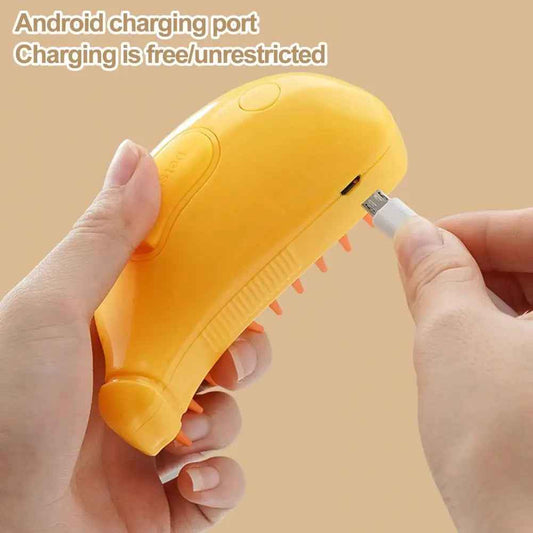 Banana Shape Steam Pet Grooming Brush
