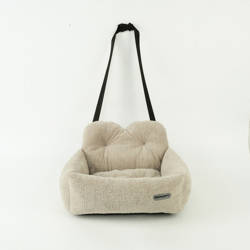 Foldable Pet Car Seat Booster Bed – Safe Travel Carrier for Cats & Small Dogs