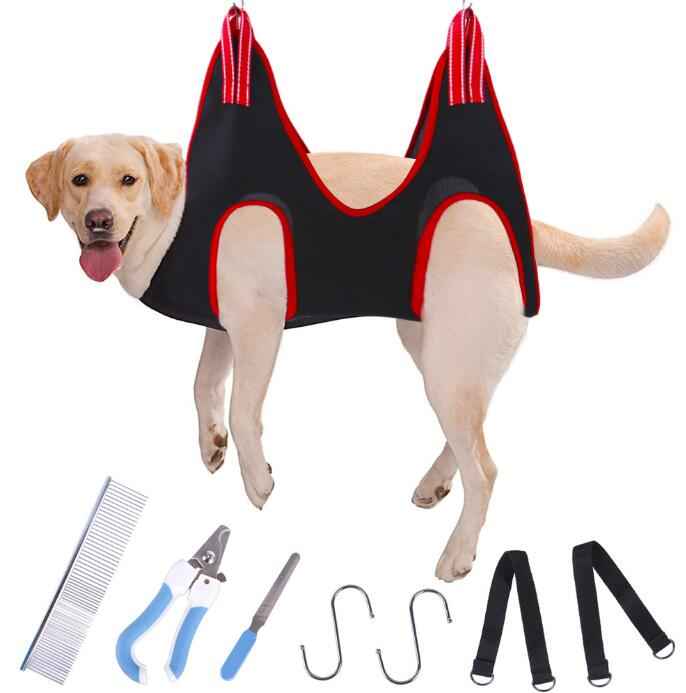 Pet Grooming Hammock with Nail Trimming Kit – For Cats & Small-Medium Dogs