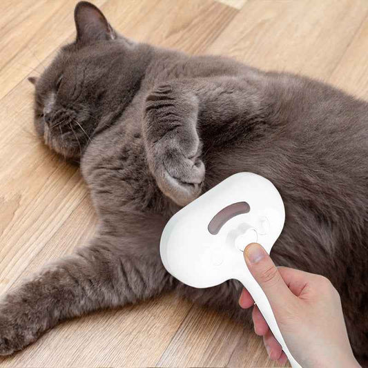 Electric Pet Grooming Comb with Steam Mist – Hair Removal & Styling for Dogs & Cats
