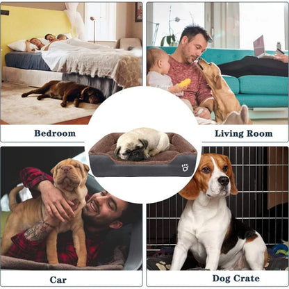 Soft Fleece Pet Bed with Waterproof Base – For Cats & Dogs (S to XXXL)