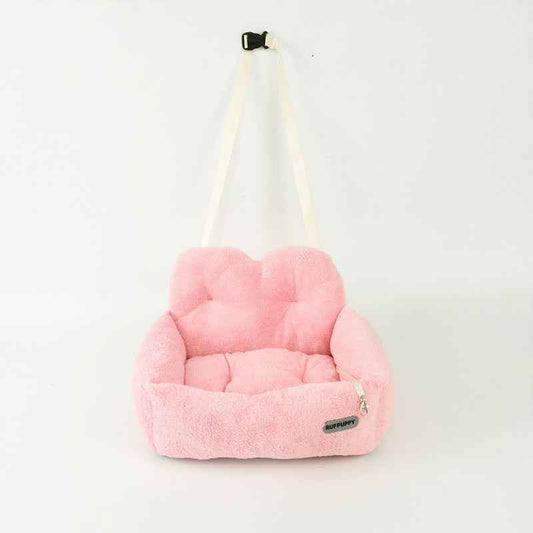 Foldable Pet Car Seat Booster Bed – Safe Travel Carrier for Cats & Small Dogs