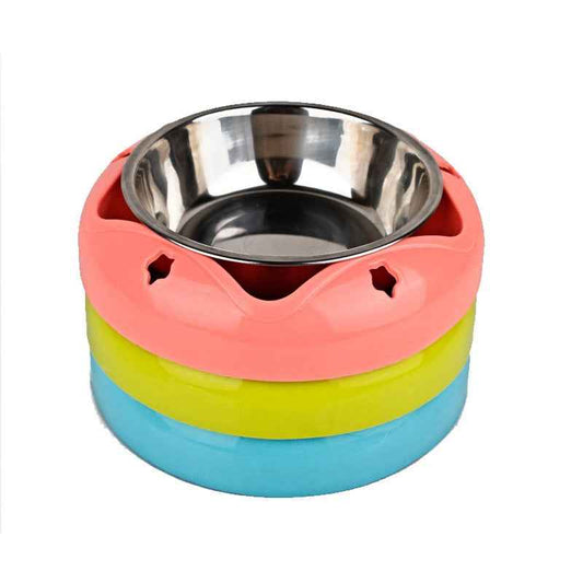 Stainless Steel Non-Slip Pet Bowl – Food & Water Feeder for Dogs & Cats