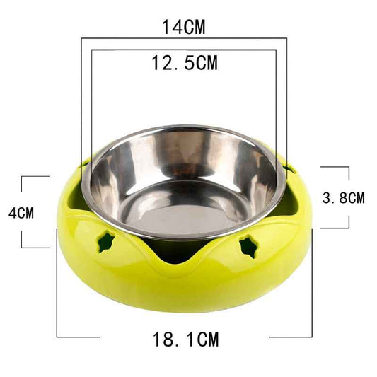 Stainless Steel Non-Slip Pet Bowl – Food & Water Feeder for Dogs & Cats