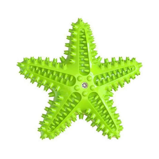 Starfish Dog Molar Chew Toy – Squeaky TPR Dental Stick for Dogs