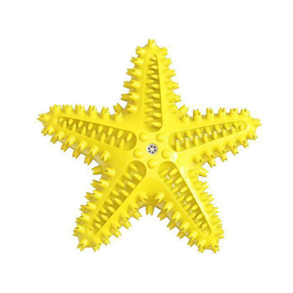 Starfish Dog Molar Chew Toy – Squeaky TPR Dental Stick for Dogs