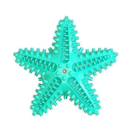 Starfish Dog Molar Chew Toy – Squeaky TPR Dental Stick for Dogs