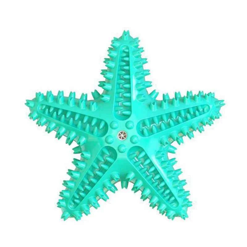 Starfish Dog Molar Chew Toy – Squeaky TPR Dental Stick for Dogs